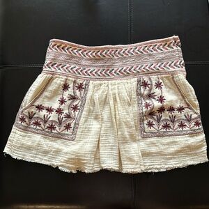 Isabel Marant Etoile Vera Floral Embroidered Mini Skirt 38